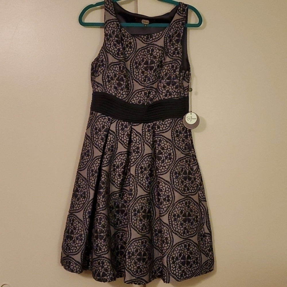 Eva Franco Brocade Dress NWT Size 8